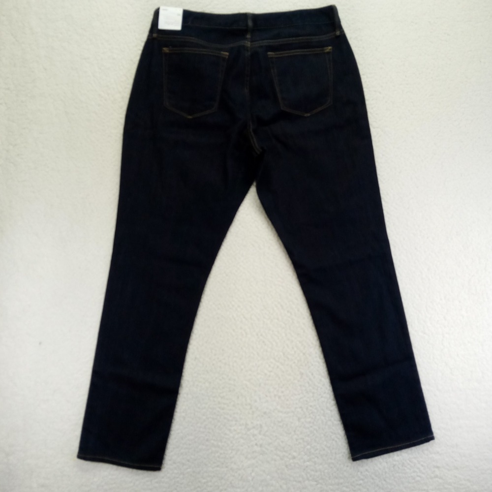 Gap 1969 Real Straight Rinse Dark Wash Denim Jeans Womens 33R - Picture 9 of 11